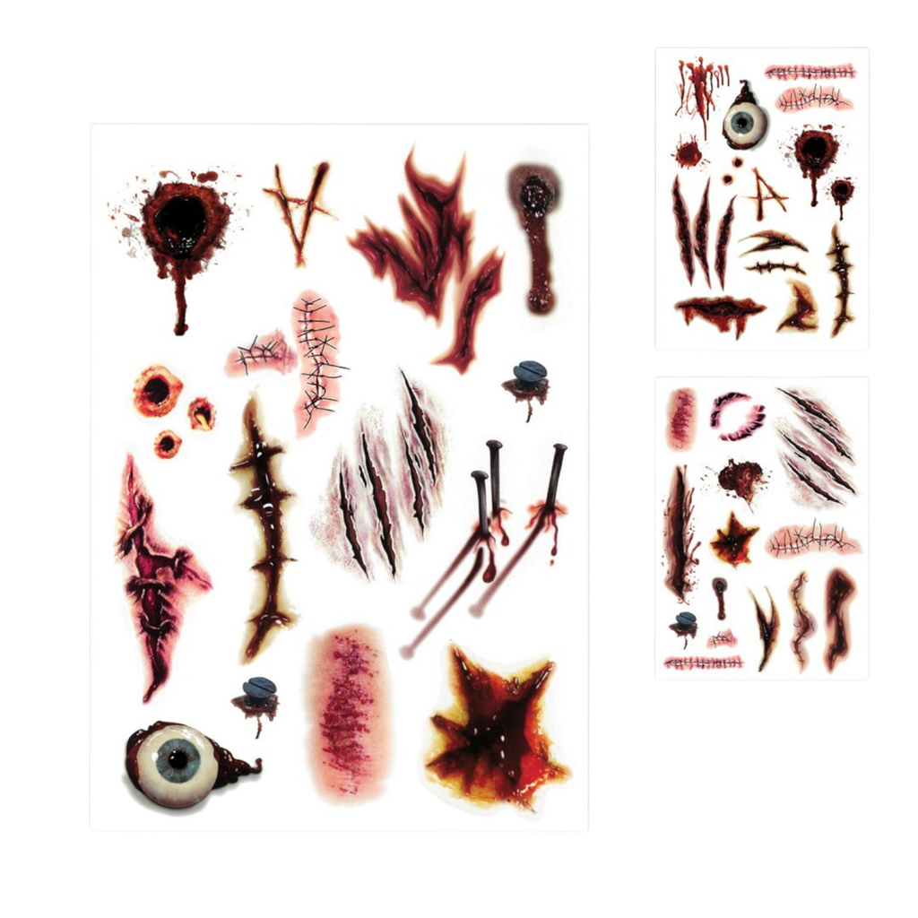 Tatuaggi temporanei e cicatrici – Trucco di Halloween