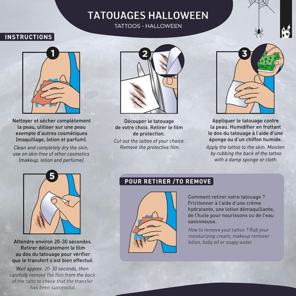 Tatuaggi temporanei e cicatrici – Trucco di Halloween