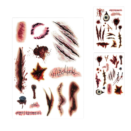 Tatuaggi temporanei e cicatrici – Trucco di Halloween