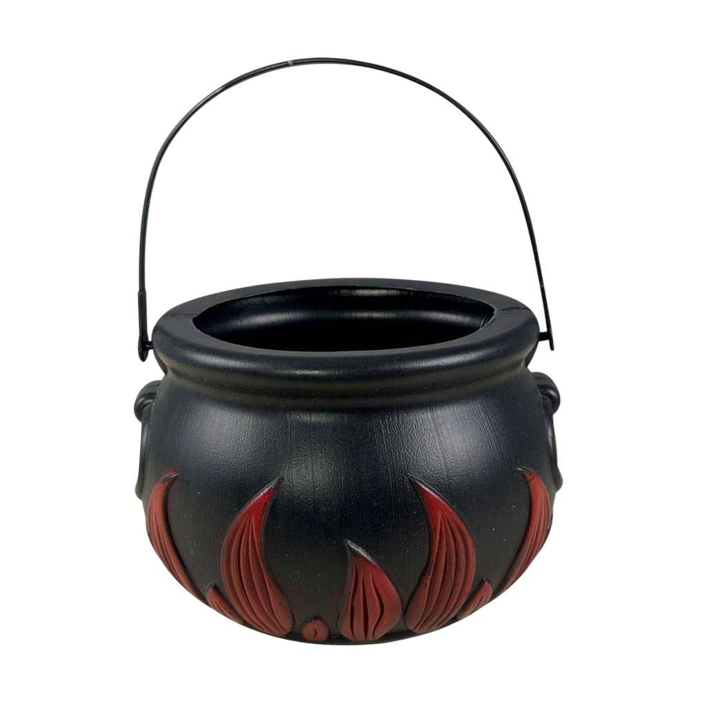 Calderone da strega con fiamme, Ø 17 cm – Decorazione di Halloween