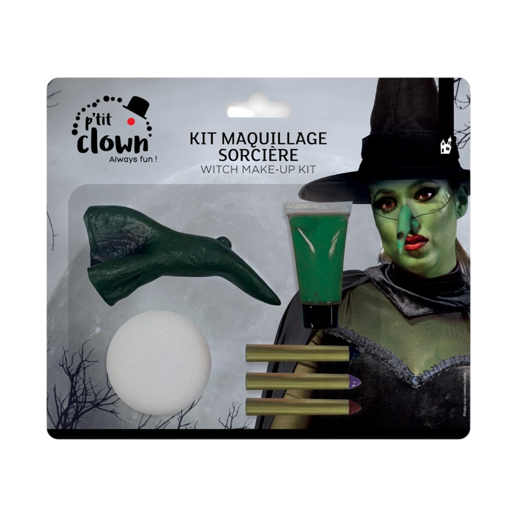 Kit trucco da strega con naso finto – Halloween