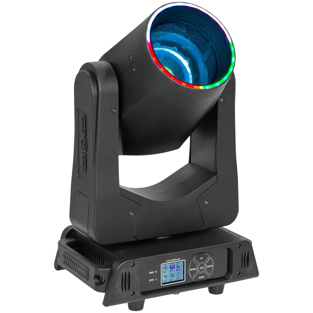 Confezione da 2 proiettori Beam LED da 200 W con flight case – Mac Mah