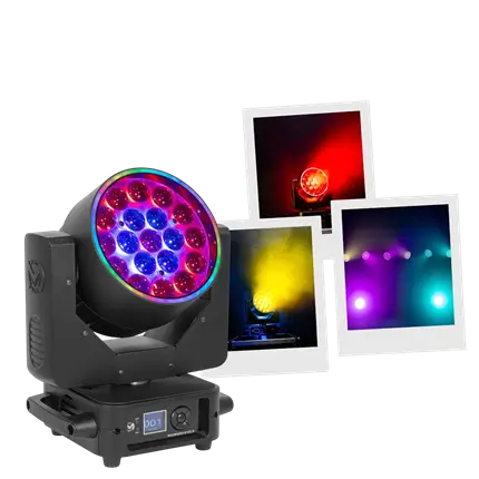 Lira Wash LED RGBW 19 × 15 W con zoom motorizzato – Mac Mah