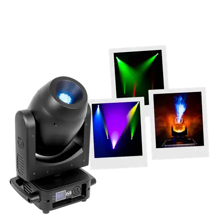 Lira Spot LED da 200 W con gobo, prisma a 6 facce e messa a fuoco motorizzata – Mac Mah