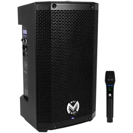 Altoparlante portatile amplificato da 150 W RMS, 10, alimentato a batteria, con microfono UHF – Mac Mah