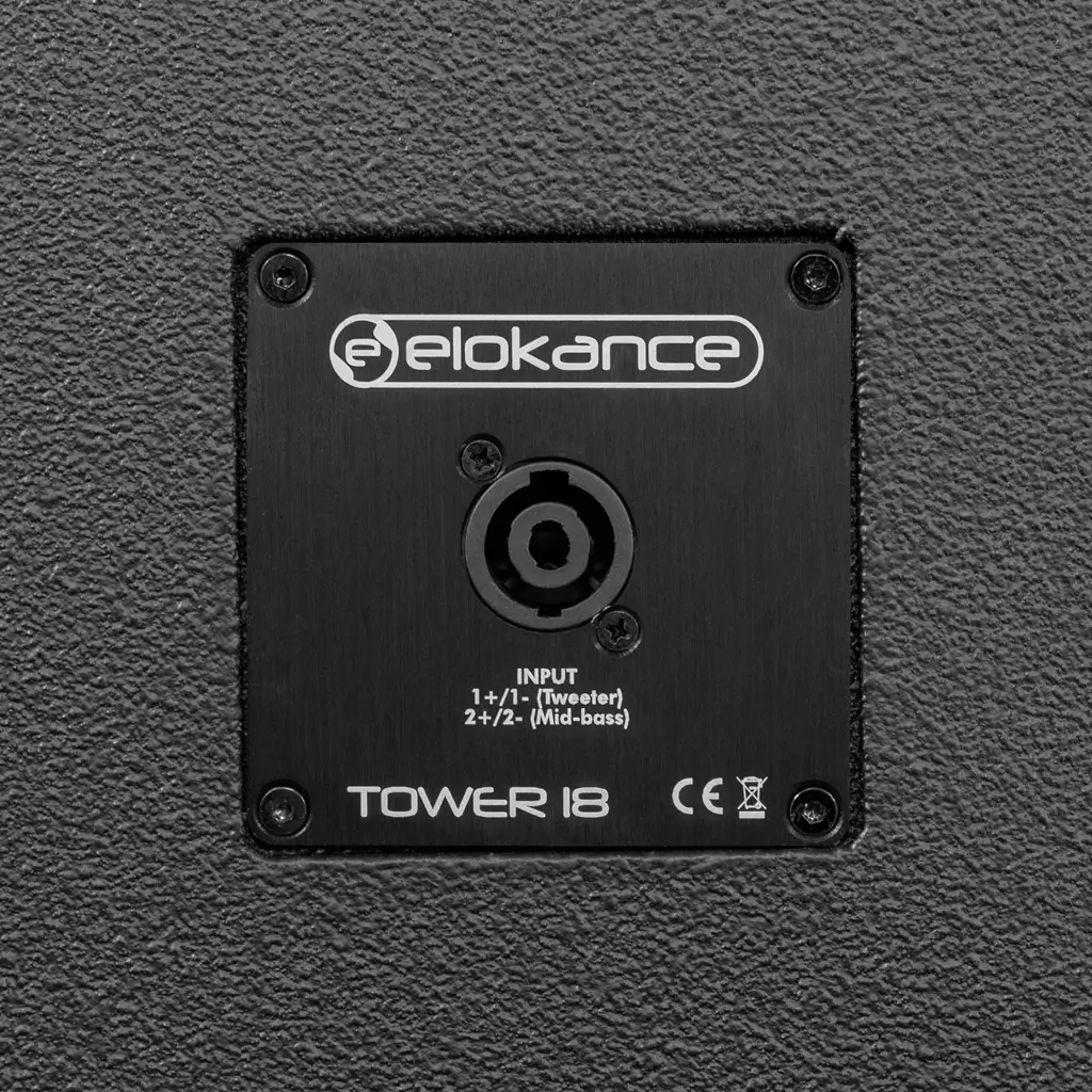 Sistema a colonna attivo a 3 vie da 1700 W RMS con subwoofer da 18" – Elokance