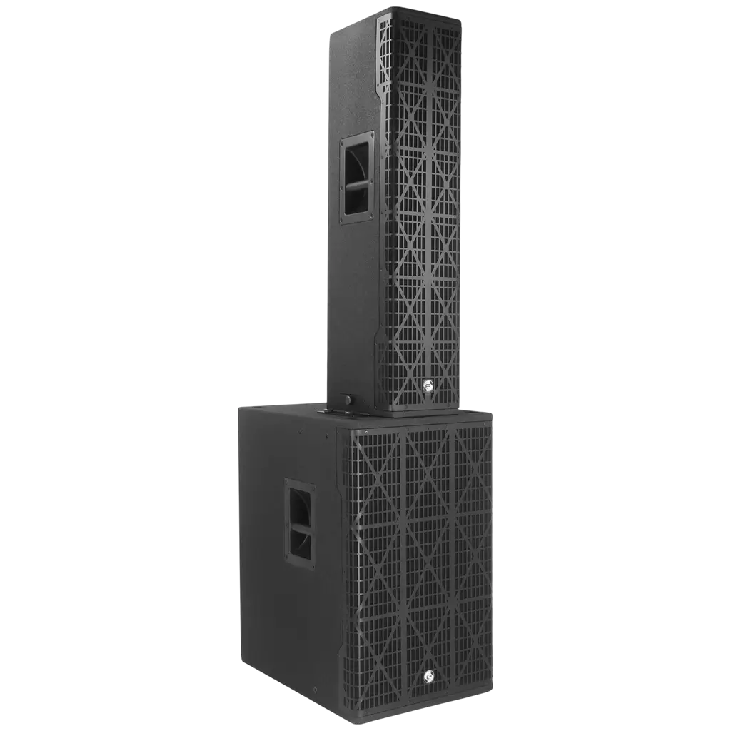 Sistema a colonna attivo a 3 vie da 1700 W RMS con subwoofer da 15" – Elokance