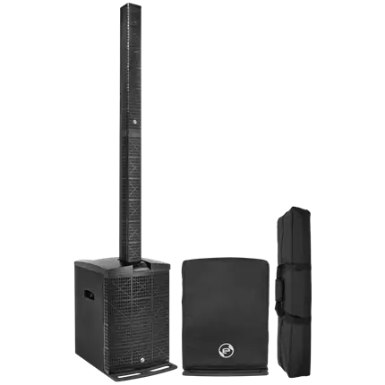 Sistema a colonna attivo a 3 vie da 800 W RMS con subwoofer da 15 – Elokance