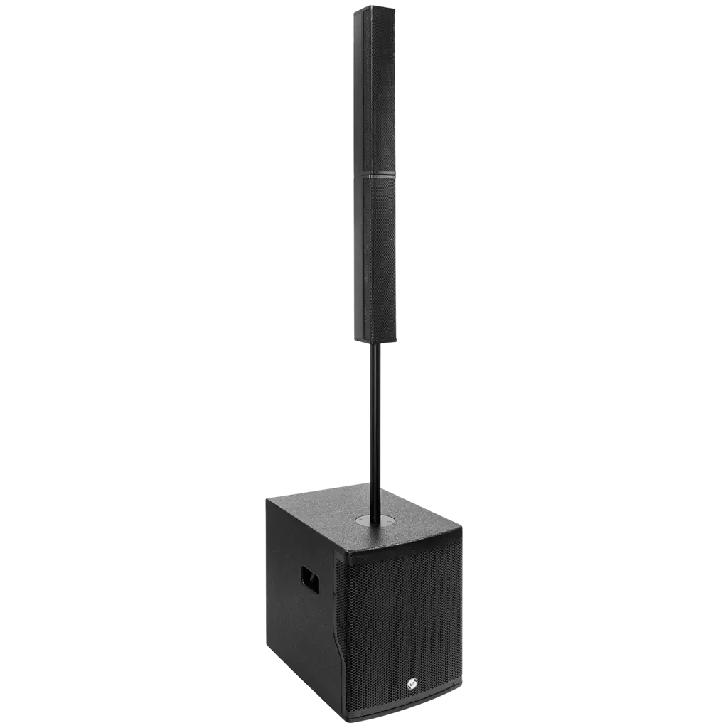 Sistema a colonna attivo a 2 vie da 800 W RMS con subwoofer da 12" – Elokance