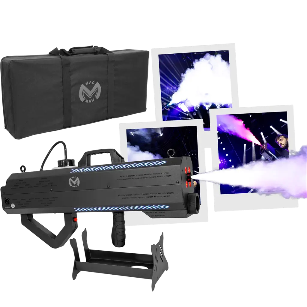 Lanciafumo portatile da 1500 W a batteria con LED RGB – Mac Mah