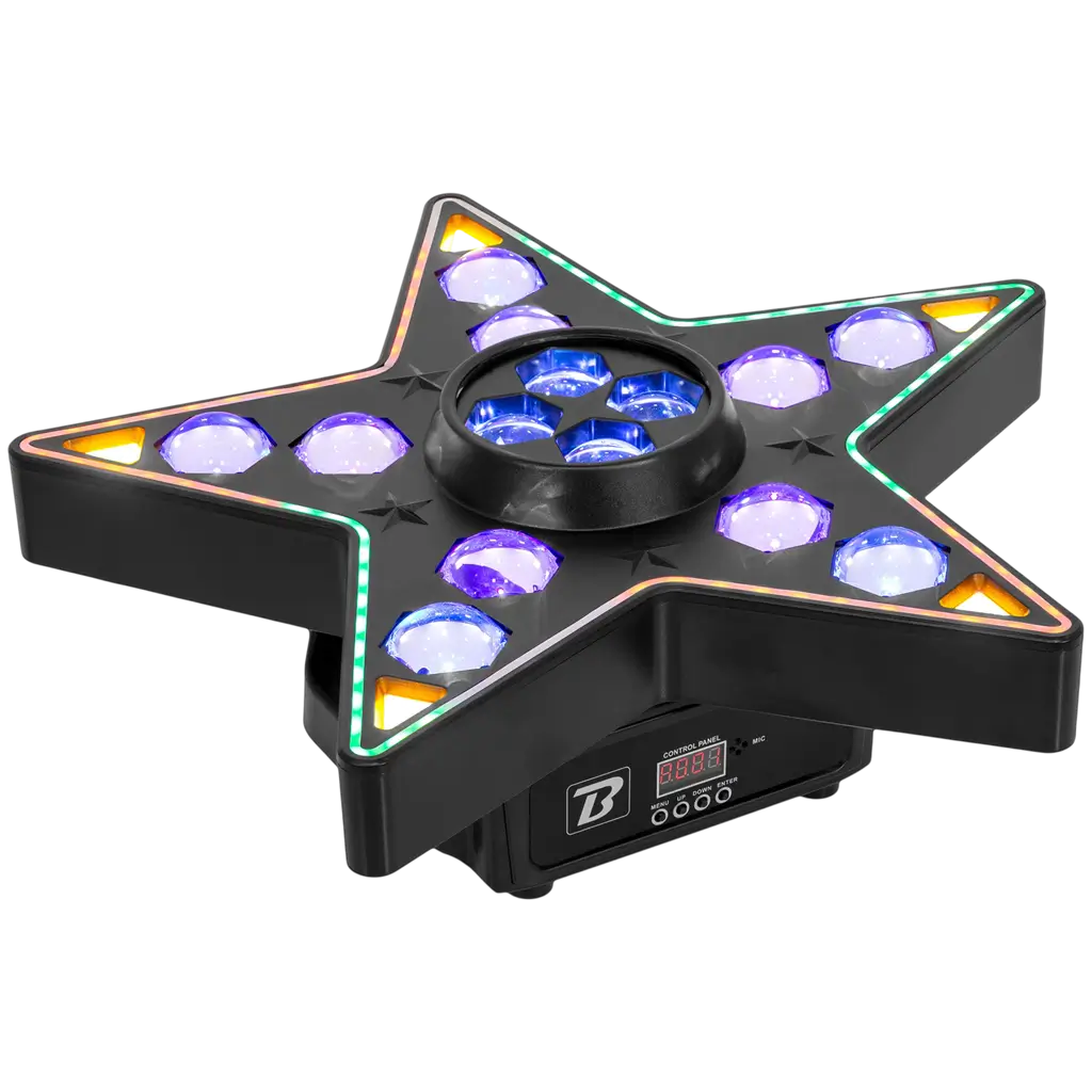 Set di luci LED 3 in 1: Beam, B-Eye e stroboscopio – BoomToneDJ